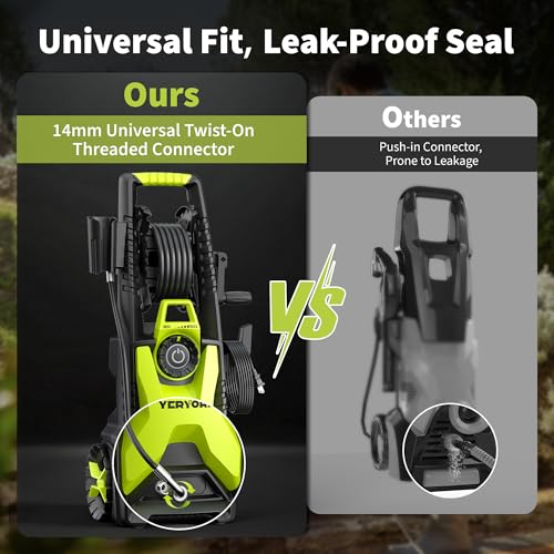 4000 PSI Electric Pressure Washer, 1900W Motor, 4 Adjustable Nozzles, 32.81ft Hose, Foam Cannon N5696