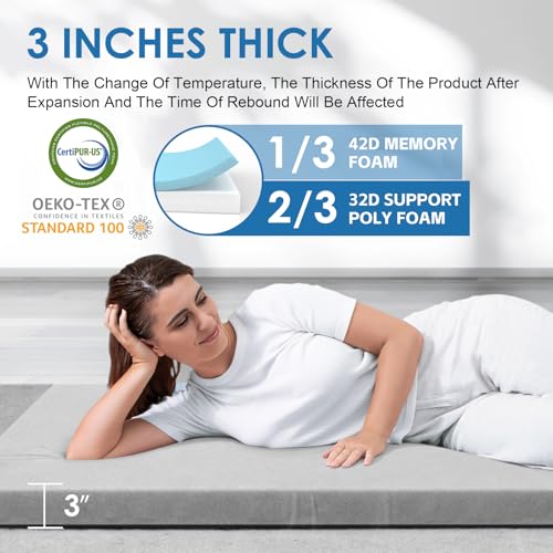 Memory Foam Camping Mattress with Waterproof Cover & Travel Bag M253