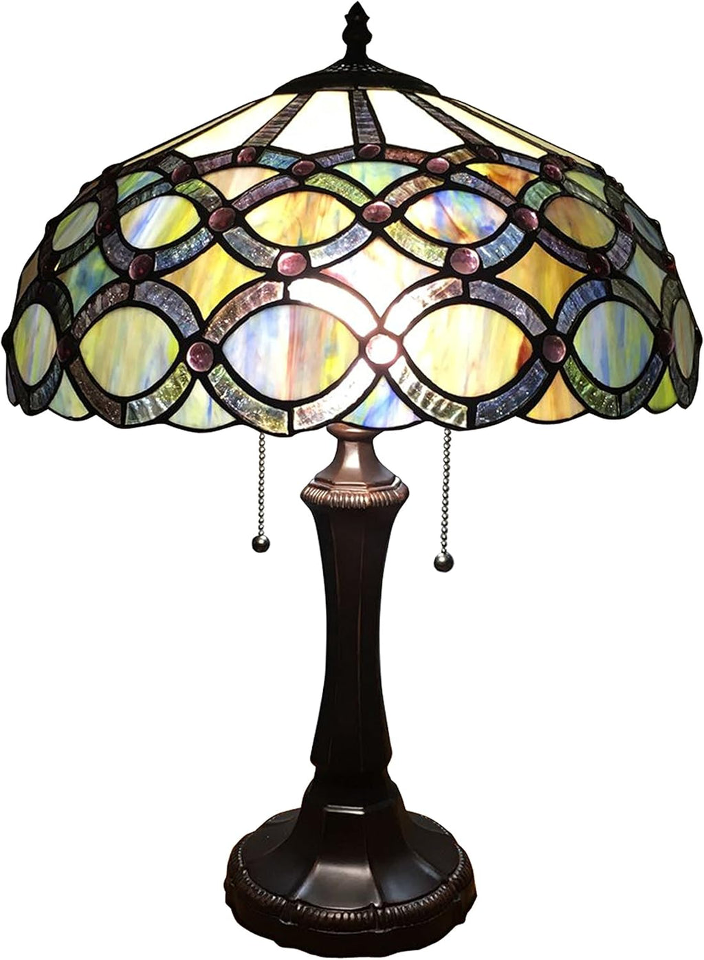 2 Light Table Lamp 16" Shade I377336