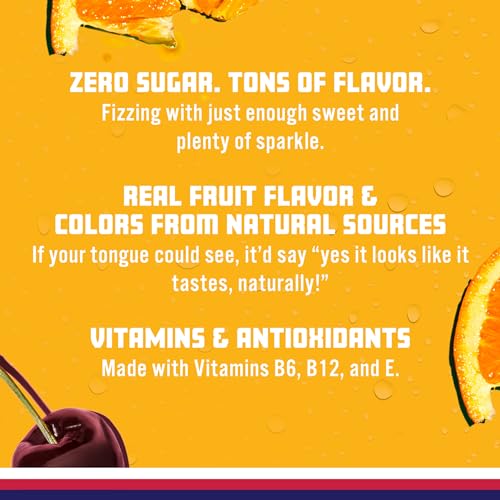 Zero Sugar Black Raspberry Sparkling Water, 17 fl oz Bottles (Pack of 12) Y73259