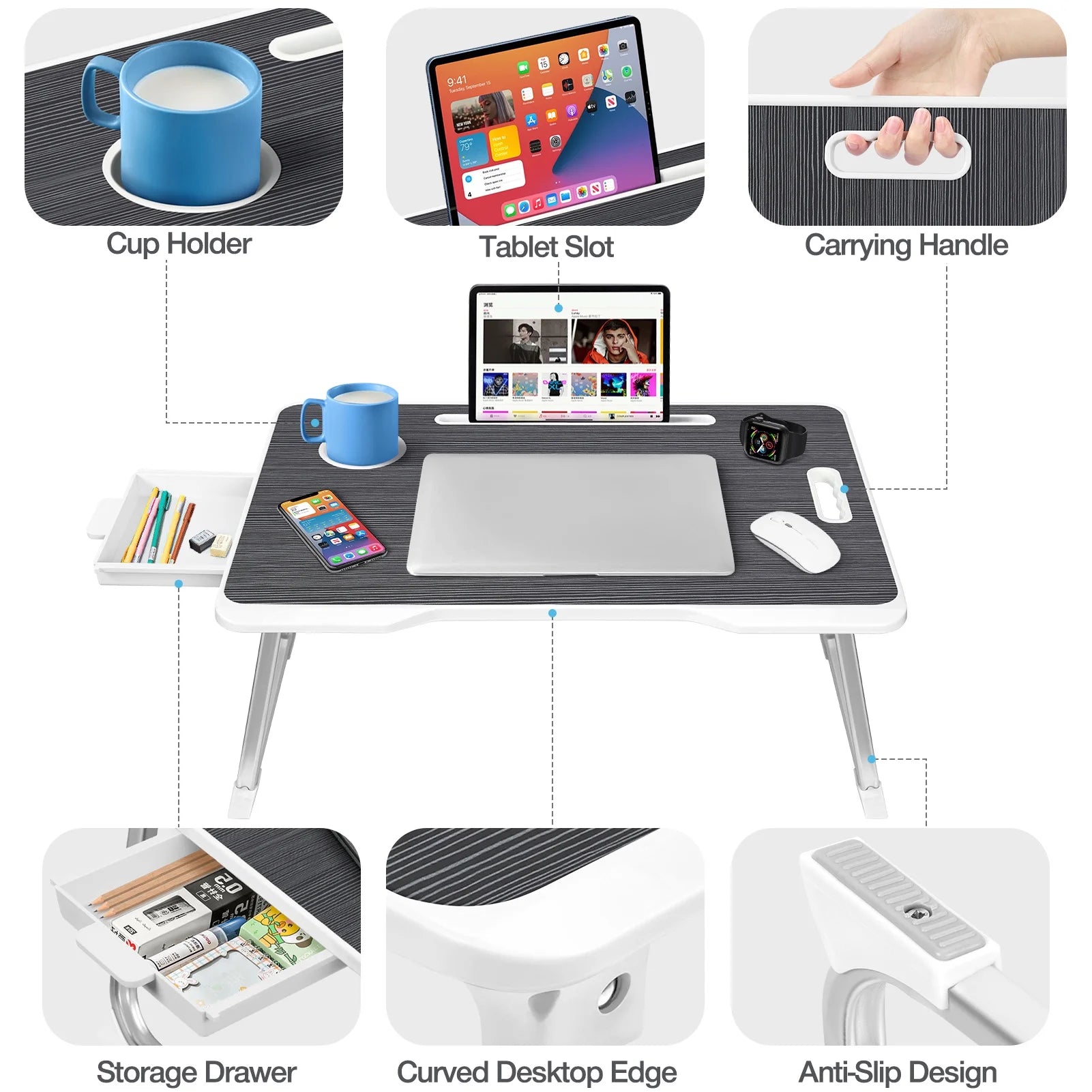 Large Lap Desk (Black) Z114