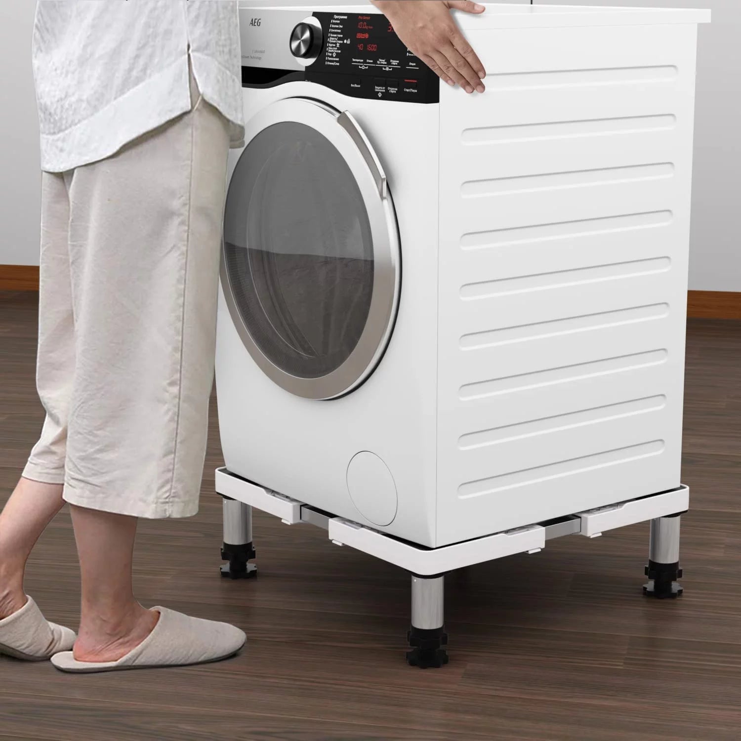 Silver Adjustable Mini Fridge Stand V2005