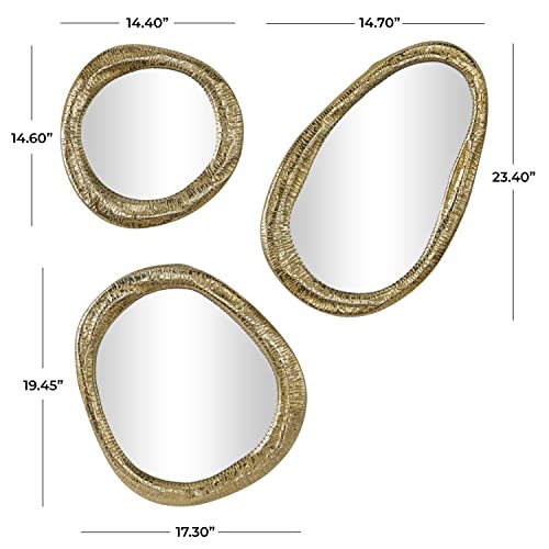 Set of 3 Silver Wall Mounted Mirrors X898075