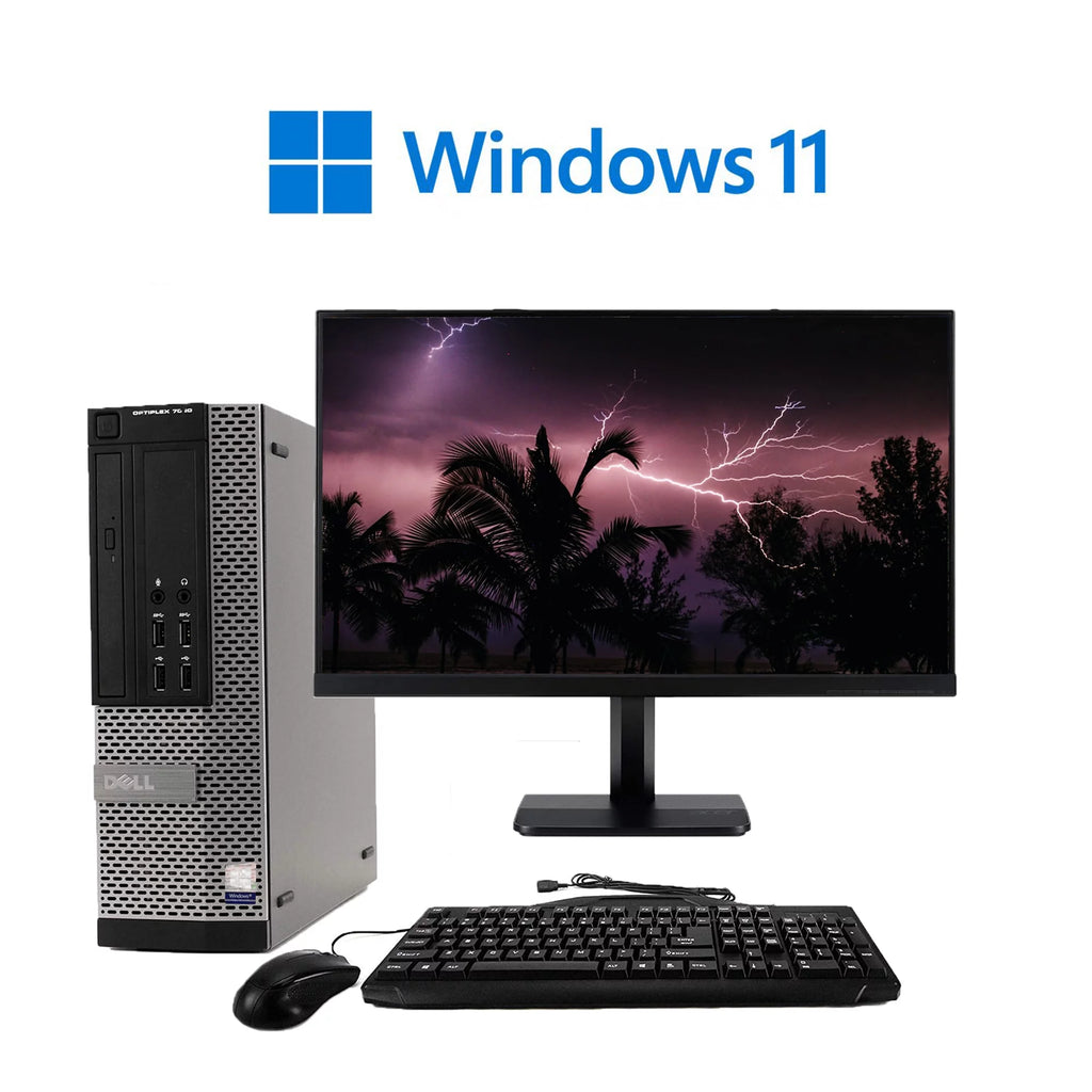 Pre-Owned HP 8200 Desktop Computer Tower PC Intel Quad-Core i5 3.2GHz Processor 4GB RAM 2TB Hard Drive Windows 10 Pro 64bit with 17" LCD Monitor Keyboard and Mouse M70003