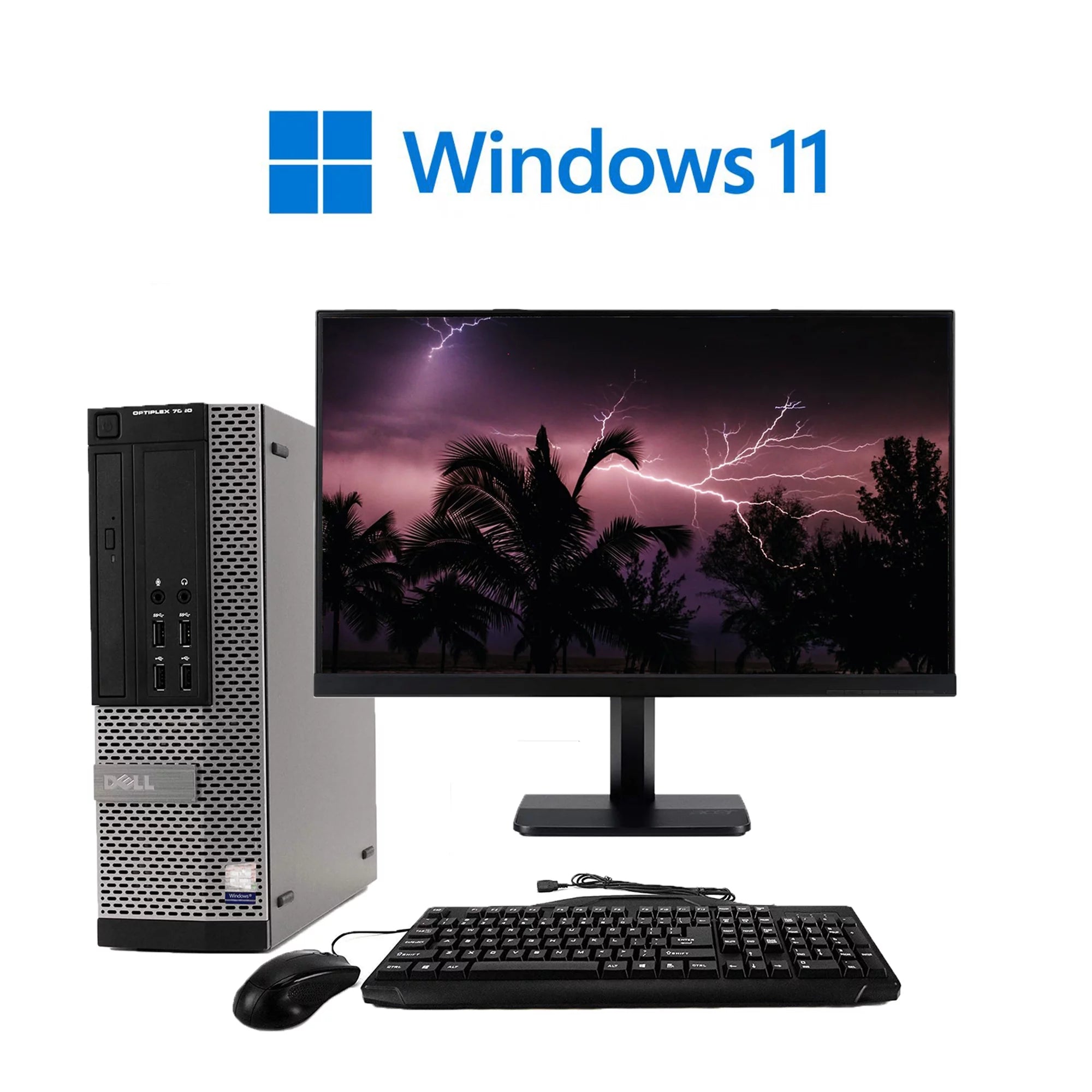 Pre-Owned HP 8200 Desktop Computer Tower PC Intel Quad-Core i5 3.2GHz Processor 4GB RAM 2TB Hard Drive Windows 10 Pro 64bit with 17" LCD Monitor Keyboard and Mouse M70003