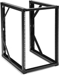 Black 15U Wall-Mount Open Frame Steel Network Equipment Rack P791