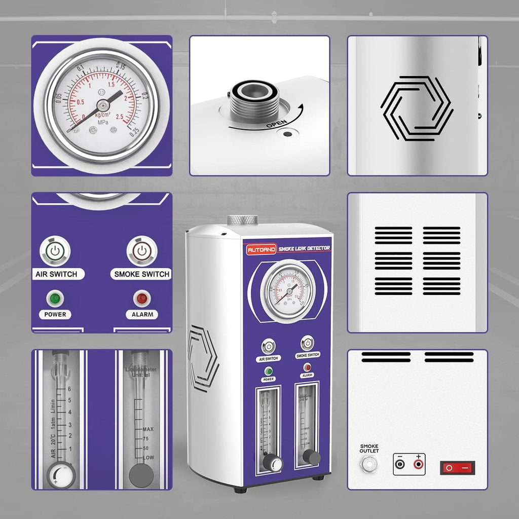 Smoke Machine Leak Detector, 2 Modes Automotive Fuel Pipe System Leakage Diagnostic Tester G660