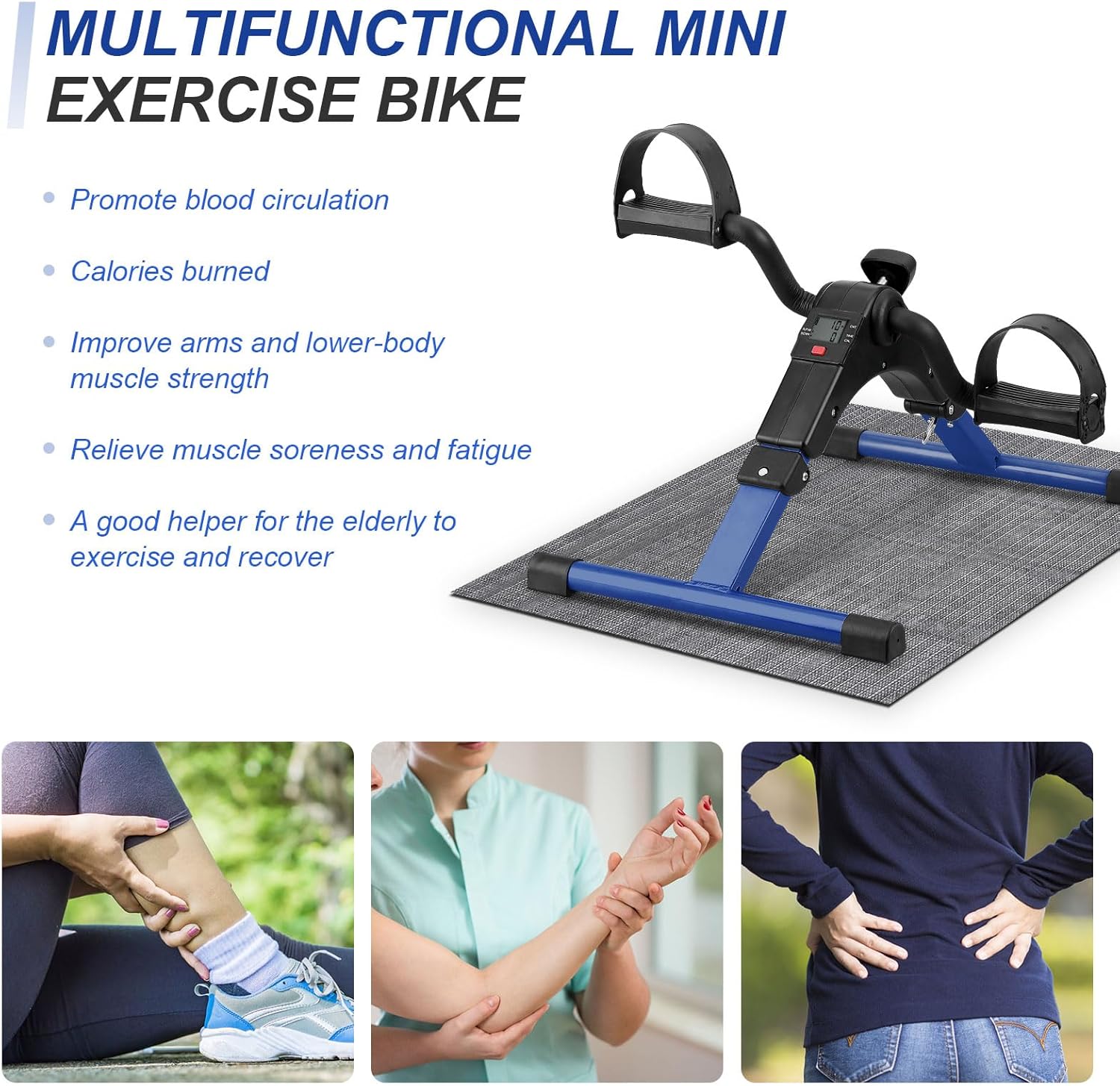 Folding Pedal Exerciser Under Desk Bike C229