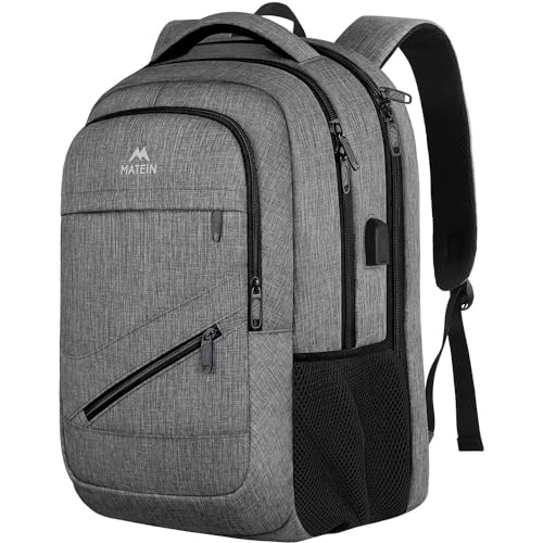 Grey 18 Inch Laptop Backpack with Luggage Strap A954006