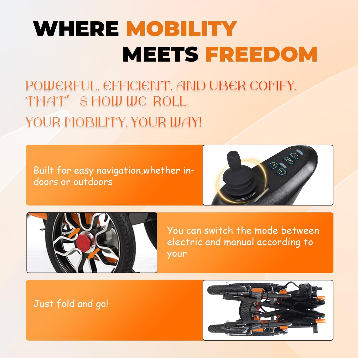 Lightweight Foldable Electric Wheelchair Q287