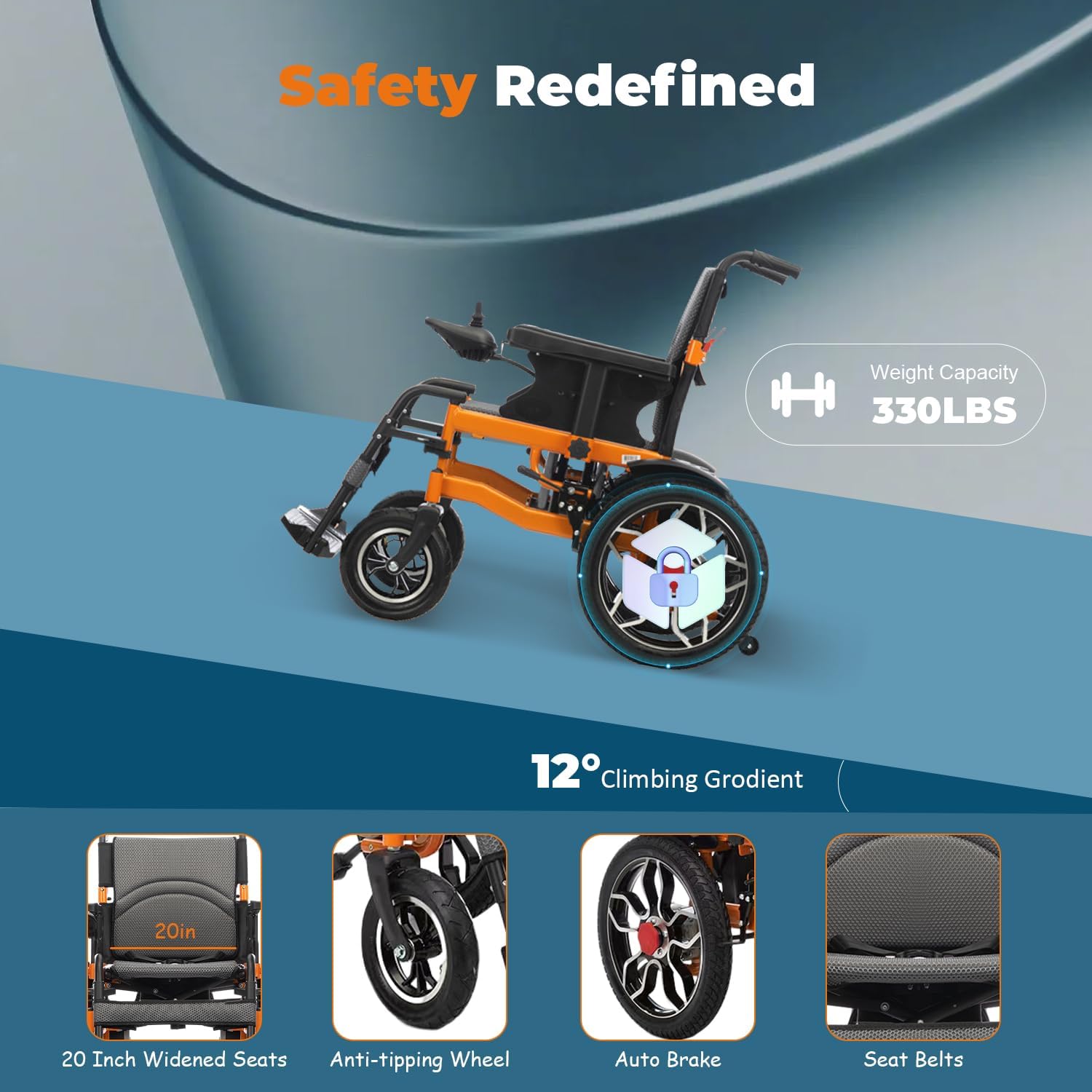Lightweight Foldable Electric Wheelchair Q287