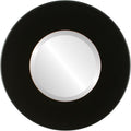 Rubbed Black 38x38 Round Beveled Wall Mirror C4802