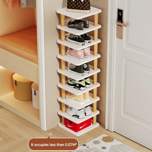 8 Tiers Vertical Shoe Rack with Sturdy Frame A226