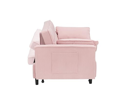 Beige Corduroy Sofa Bed T10276