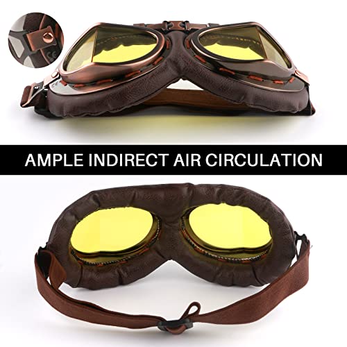 Vintage Pilot Motorcycle Goggles K764685