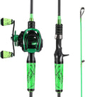 Medium Fast Baitcasting Fishing Rod and Reel Combo, 24-Ton Carbon Fiber 2 Pieces I337029