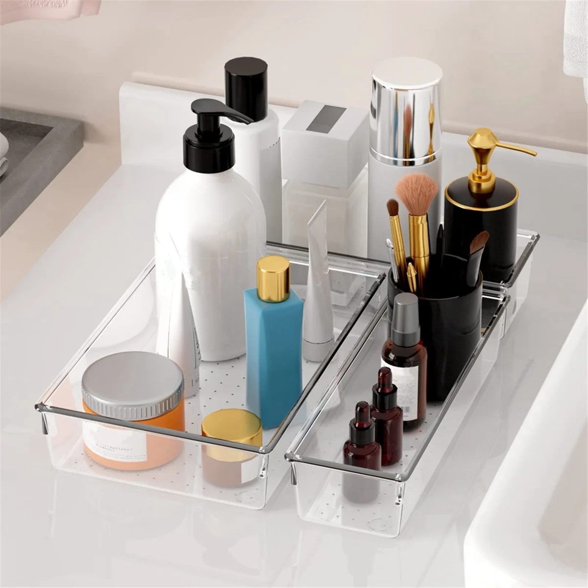 4-Pack Acrylic Drawer Organizer Trays Z552