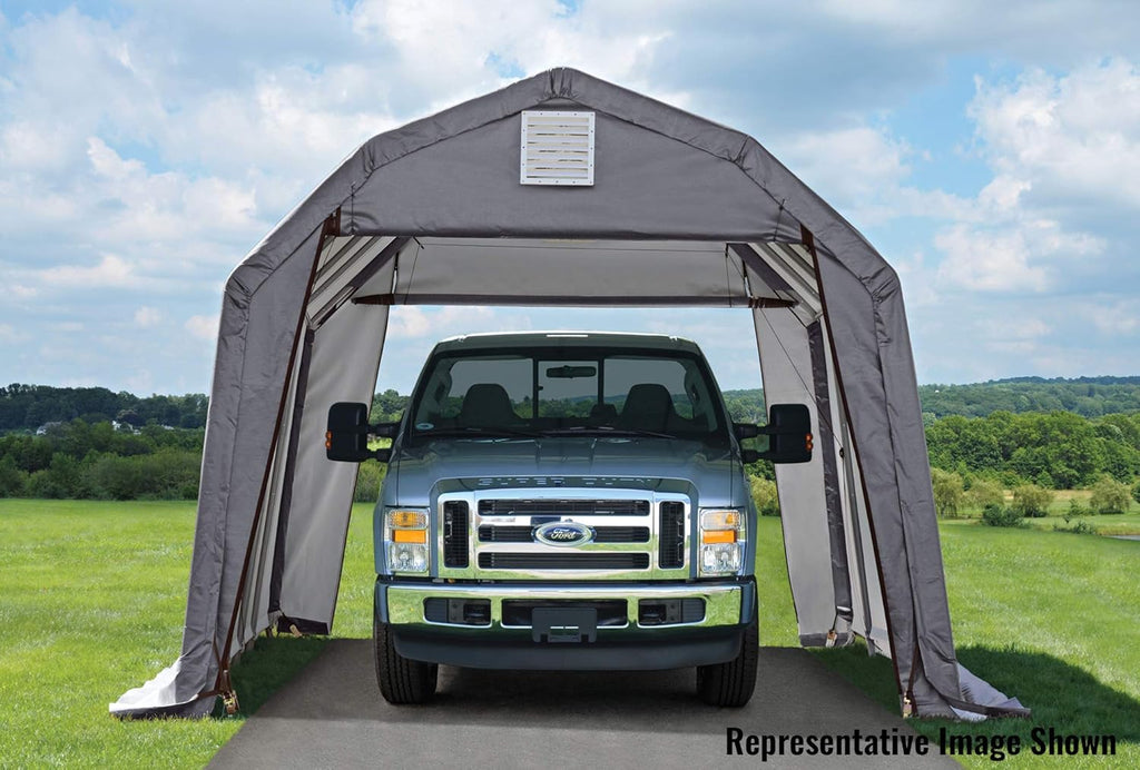 Grey 12'x24'x11' Barn Shelter R9778