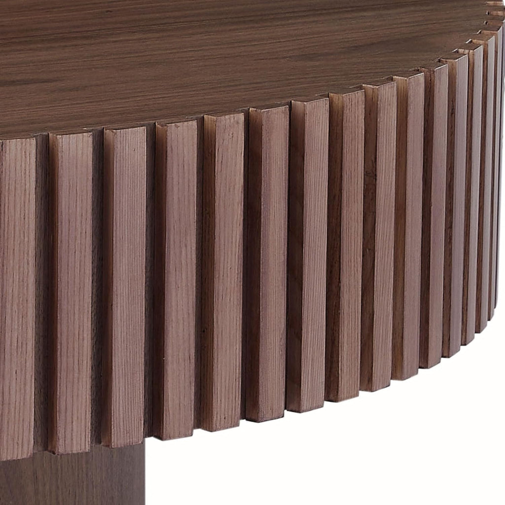 Walnut Round Coffee Table P135