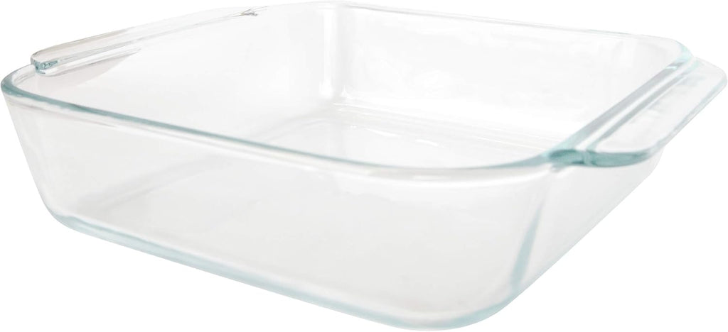 2 Square Glass Baking Dishes with 2 Blue Lids A192135