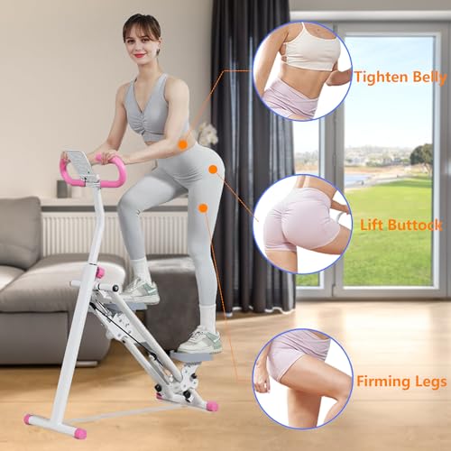 Folding Vertical Climber with Adjustable Handlebar & Pedals, 300LBS Load P4197