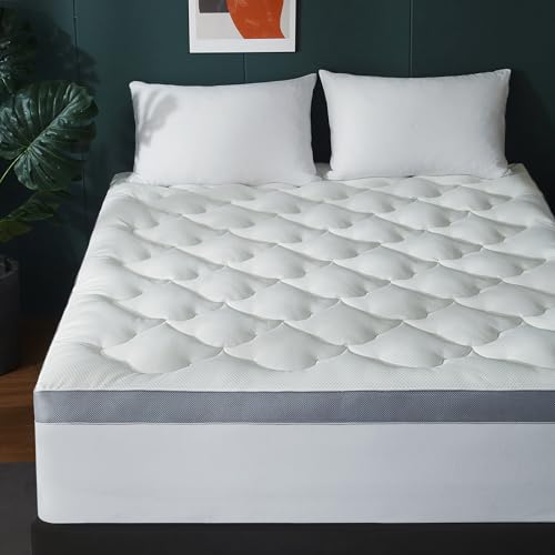 Queen Soft Plush Cooling Down Alternative Mattress Topper with 8-21" Deep Pocket V621