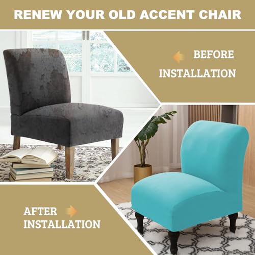 Armless Chair Slipcover 2Pcs Stretch Removable Washable H564359