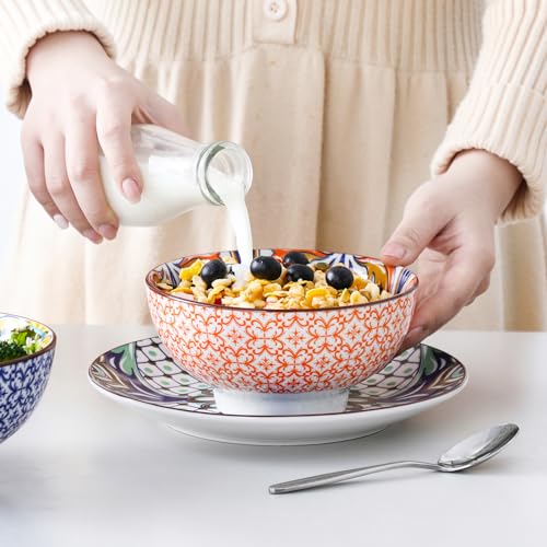 12 Pieces Black and White Ceramic Plates and Bowls Set I5079