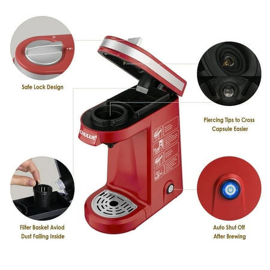 Mini Single Serve Coffee Maker for K Pod & Ground Coffee Q43631