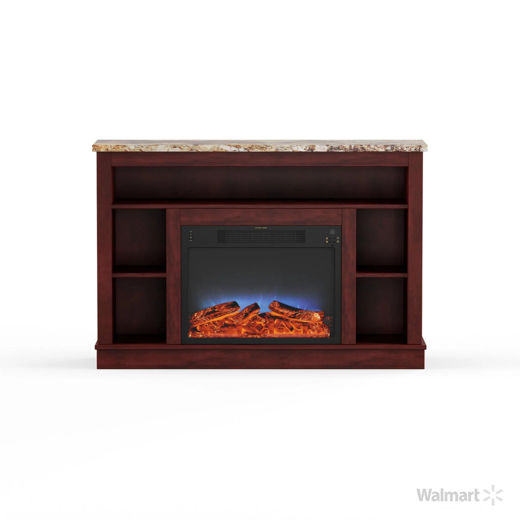 Mahogany Freestanding Electric Fireplace with Remote V41610
