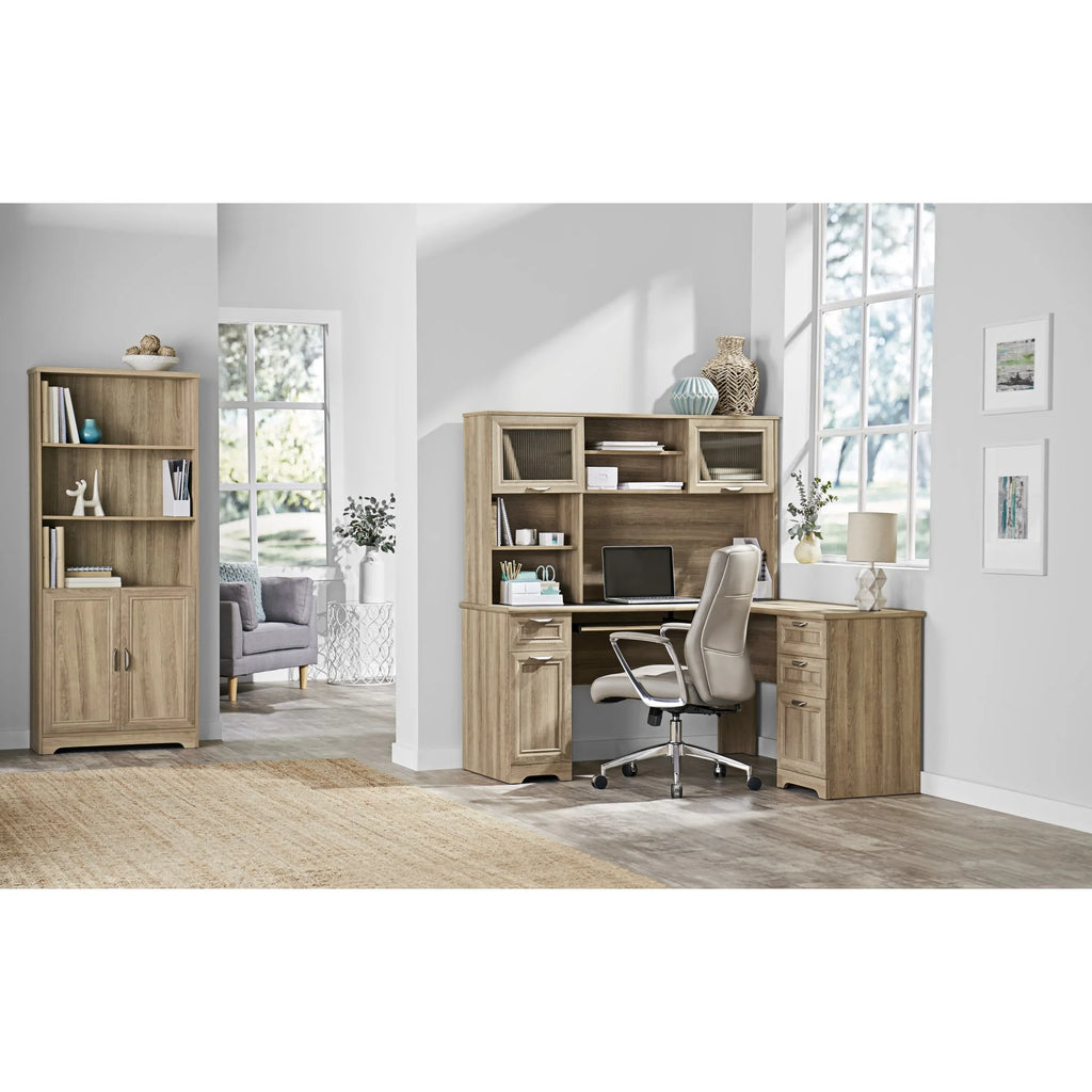 Blonde Ash L-Shape Corner Desk F383870