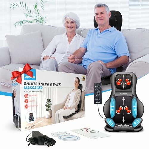 Shiatsu Neck Back Massager with Heat, Dark Gray I558