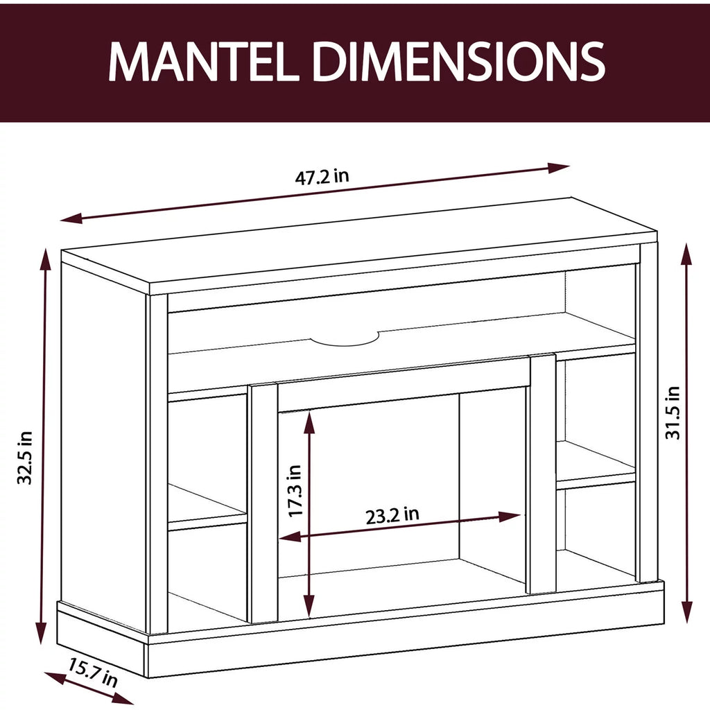 Mahogany Freestanding Electric Fireplace with Remote V41610