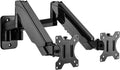Dual Monitor Wall Mount for Two 17-32 inch Flat/Curved Screens, Height Adjustable Gas Spring, VESA 75/100 S619005
