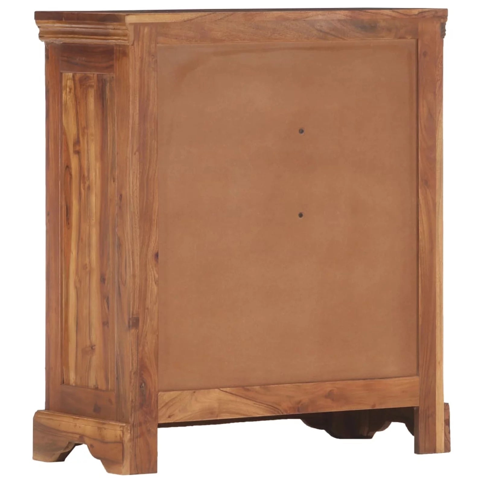 Wooden Sideboard with 2 Doors and 4 Storage Drawers Acacia Wood Sofa End Side Table 24.4 x 11.8 x 29.5 Inches M195