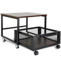 Retro Mini Fridge Stand with Wheels J885995
