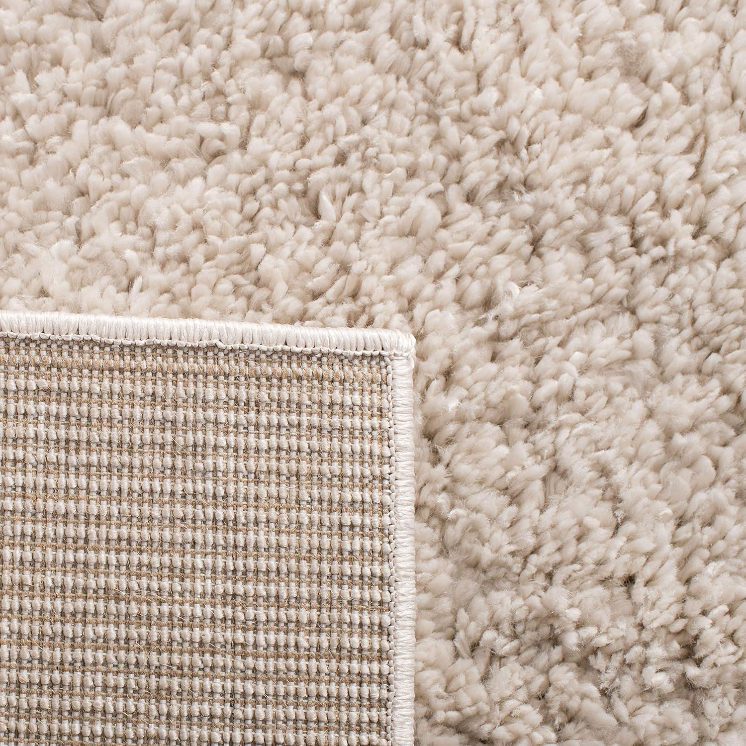 Beige 12' x 15' Shag Area Rug F5663