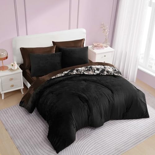Velvet Solid Pink Full/Queen Comforter Set R78821