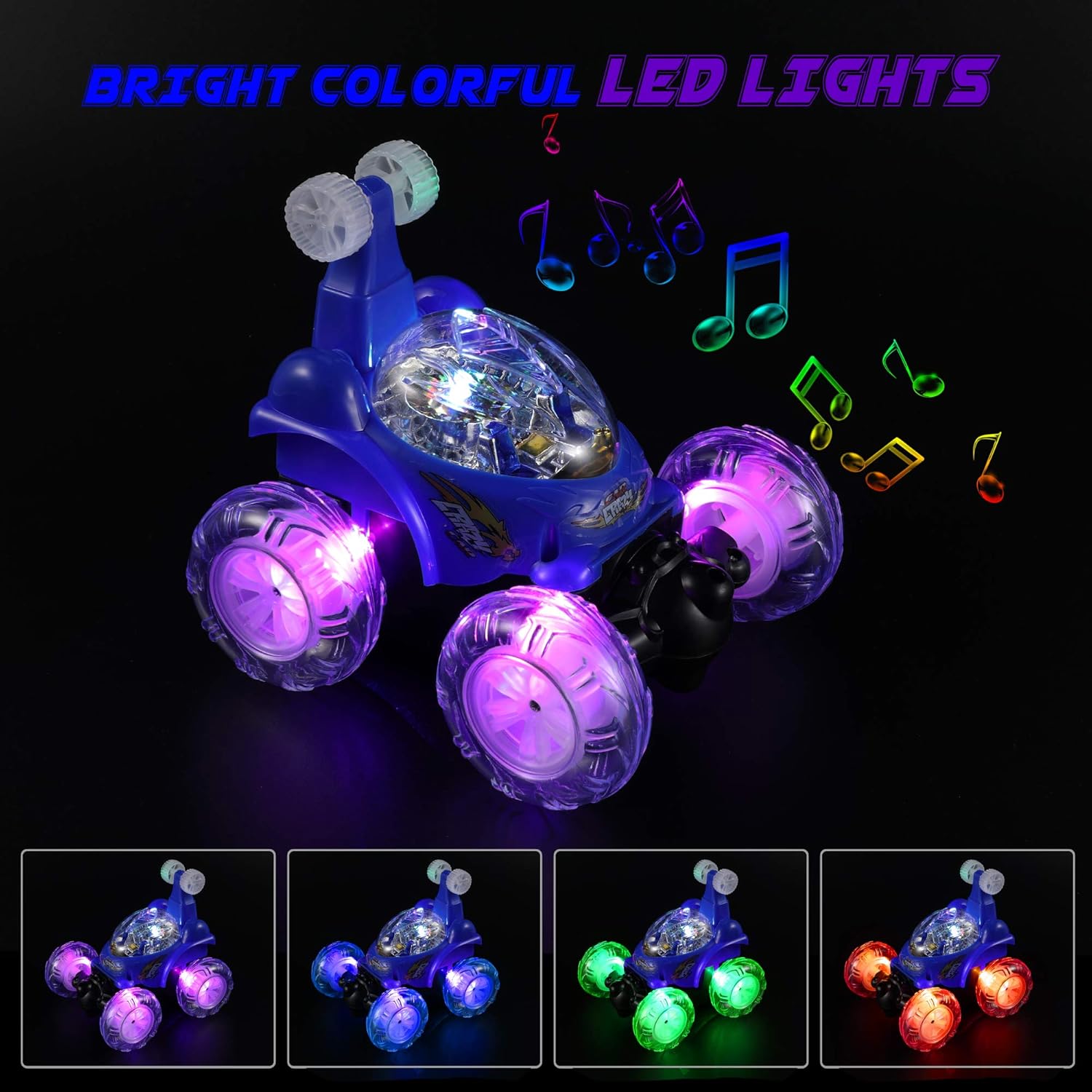2.4GHz 2 in 1 RC Stunt Car with LED Headlights V98518