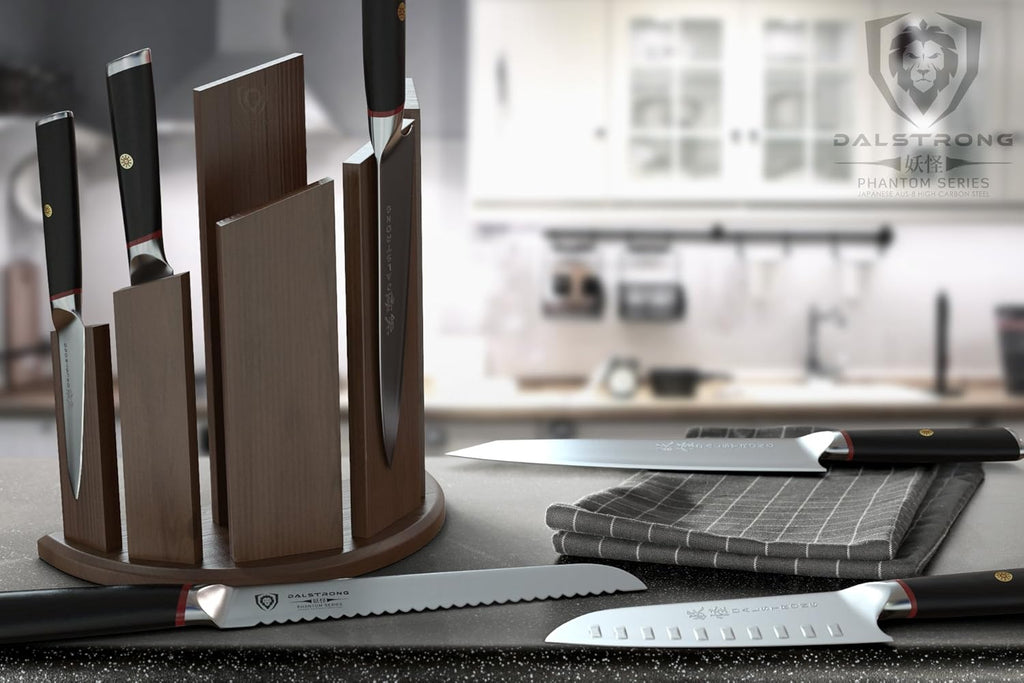 6-Piece Knife Block Set with Magnetic Knife Stand T4333