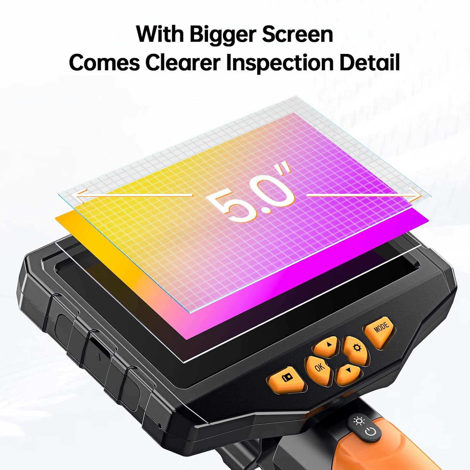 5inch IPS Display Handheld Industrial Endoscope with 16.5ft Waterproof Gooseneck I3899
