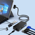 Dual Monitor Docking Station for Surface Pro with DP, HDMI, VGA, USB, RJ45, USB C, SD TF Slot, Audio R1994