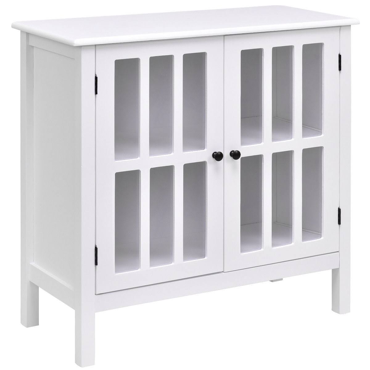 Glass Door Sideboard Console Storage Cabinet E671527