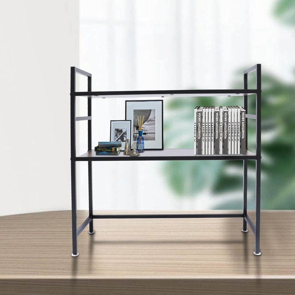2-Tier Wood Desk Hutch M8702
