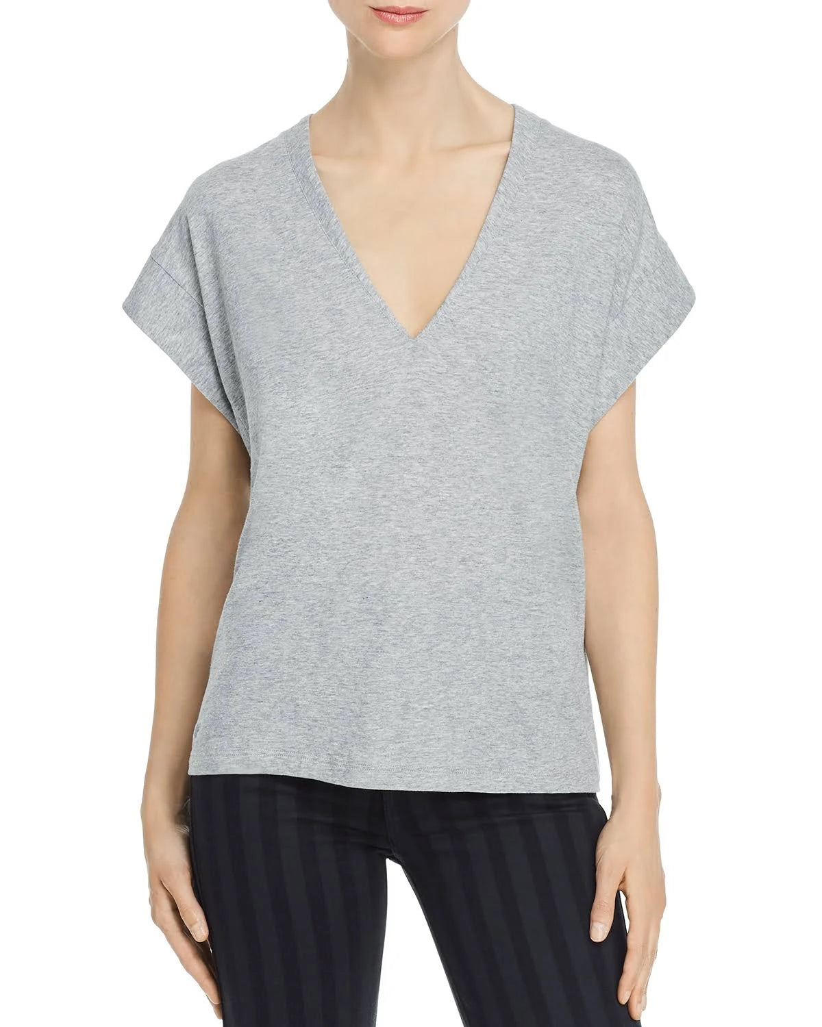 Gris Heather V-Neck Tee E75908