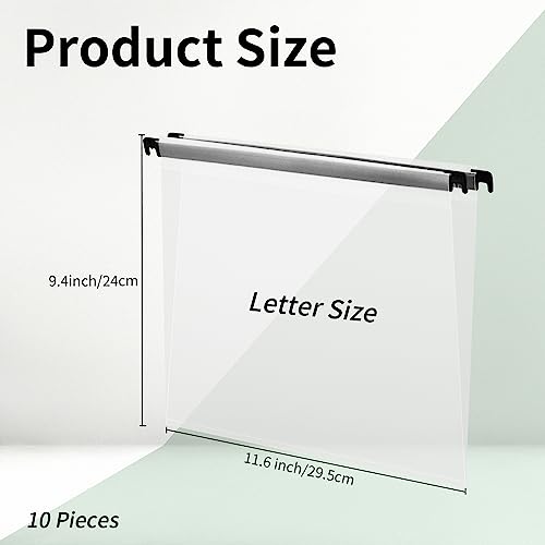 Clear Plastic Hanging File Folders (20, Transparent) U683822