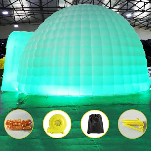 Inflatable Dome Tent (14x14x9FT) with Air Blower and Light G487673