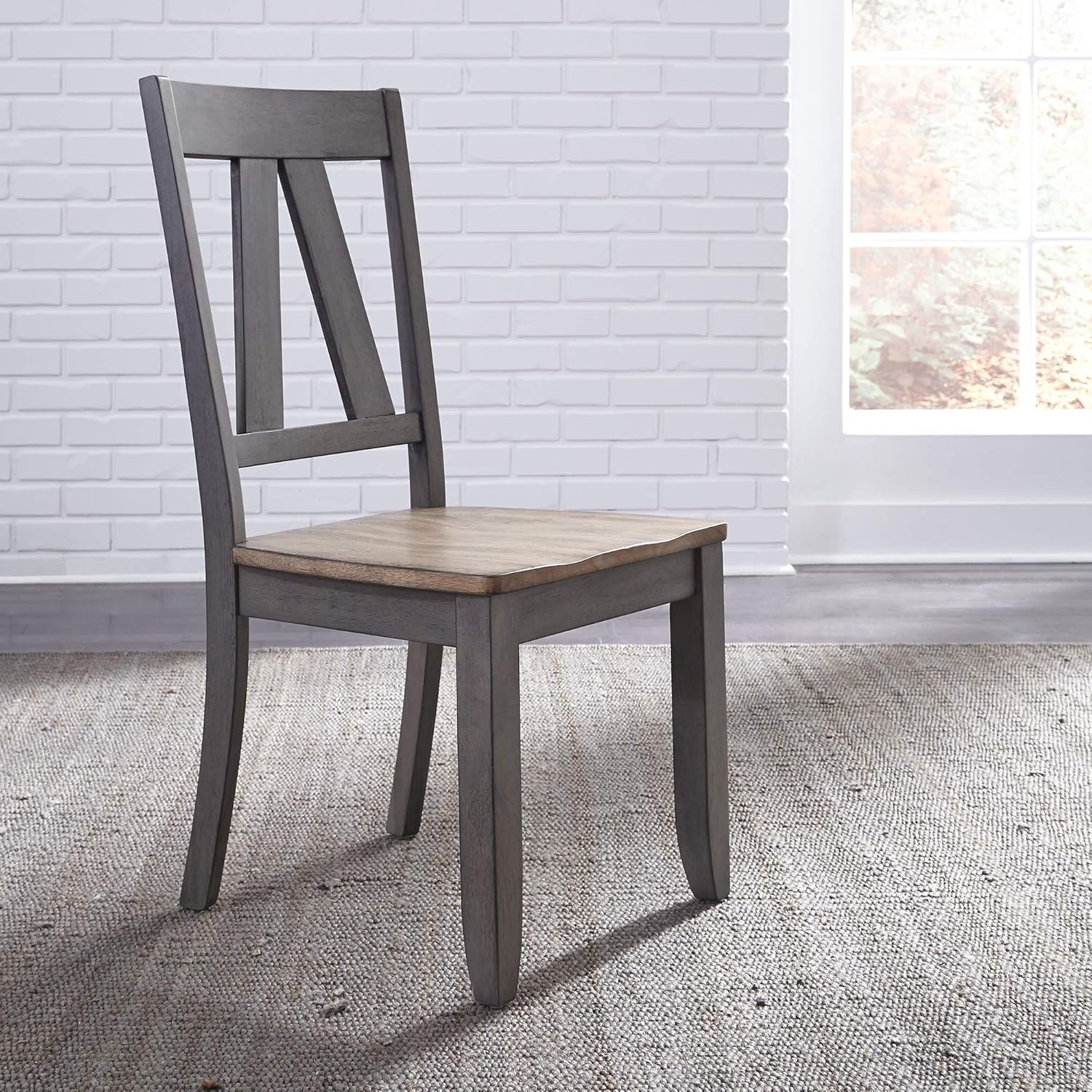 Gray 7 Piece Trestle Table Set Z703
