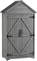 Outdoor Wooden Storage Shed with Lockable Door S37995