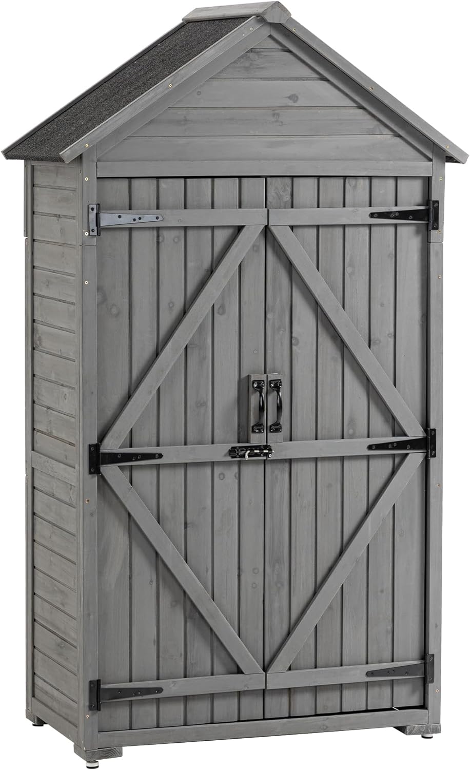 Outdoor Wooden Storage Shed with Lockable Door S37995